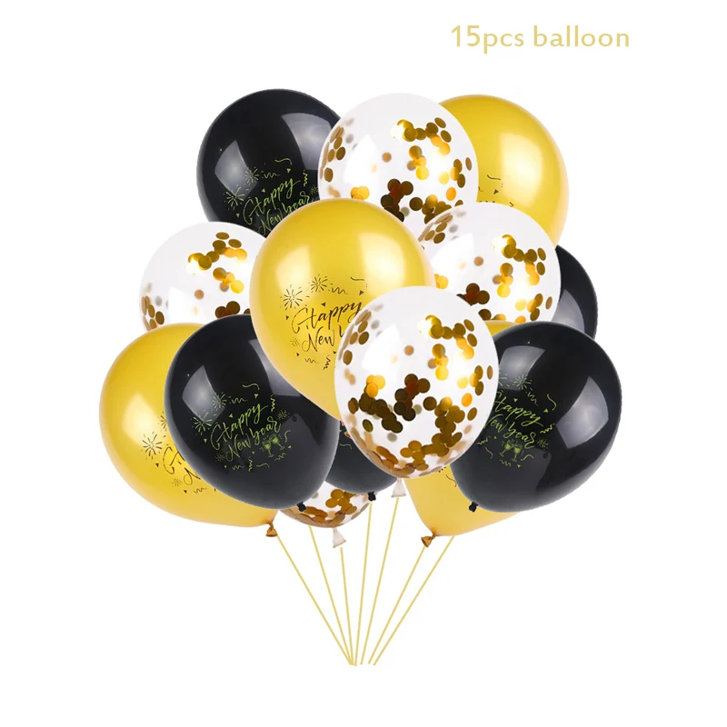 15pcs balloon Розовое золото, Новогоднее украшение, новогодние шары, гелиевые конфетти, латексные воздушные шары, Новогодние товары для рождественской вечеринки - Цвет: 15pcs balloon