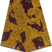 Африканская ткань Африканская вощеная ткань принтом Анкара ткань для Пэчворк батик тиссу воск 6 ярдов хлопок ткань для платья DF-S21