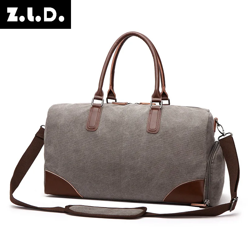 

European and American Fashion Travel Bag Canvas Handbag Fitness Bag Strap ShoeTravel Travel Portable Shoulder Travel Duffle