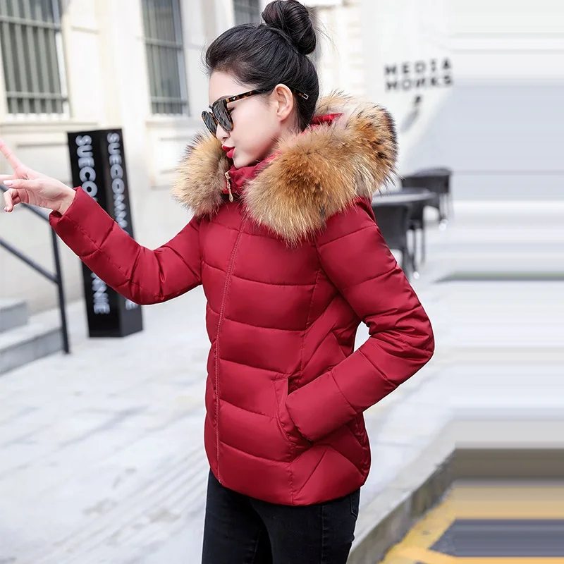 Зимняя куртка для женщин, плюс размер, 5XL, парка, элегантная, теплая, для офиса, леди, пальто,, новая мода, зима, с капюшоном, женские куртки, пальто - Color: Red wine 3