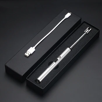 

1pcs Latest Utility USB Electric Arc Charging Lighter 360 Degree Rotation Rechargeable Flameless Windproof Metal Lighter