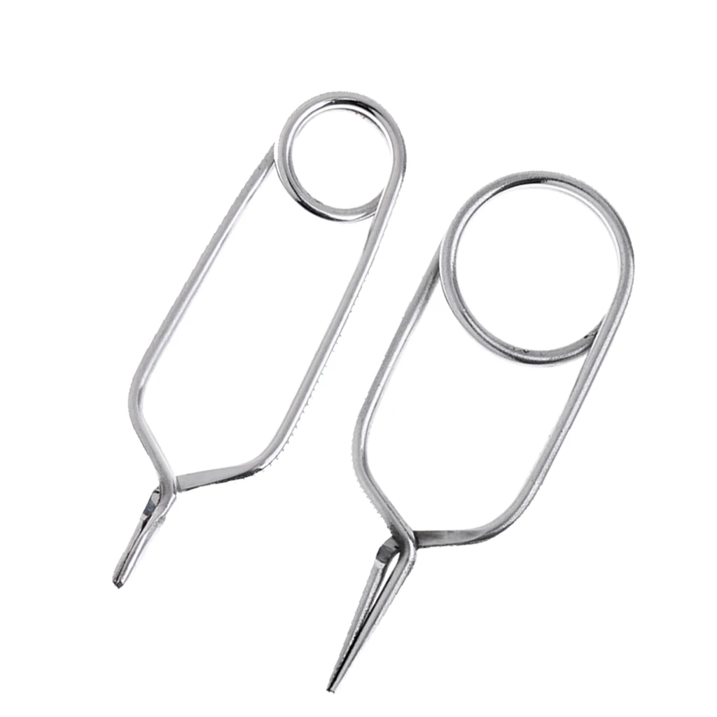 

Set of 2Pcs Durable Fly Tying Hackles Pliers Stainless steel Fly Tying Tools Fly Tying Material
