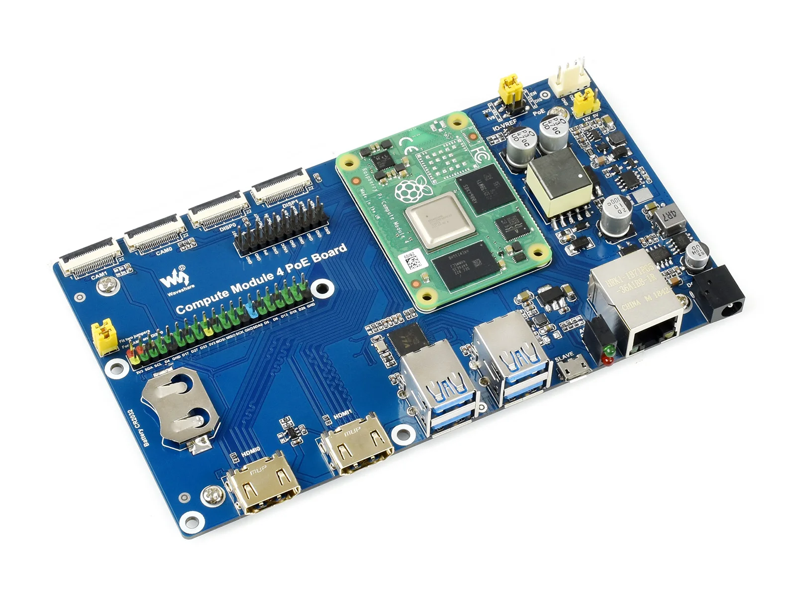 Waveshare   ǻ , PoE  ִ IO  4 , CM4   , PoE  ⰡƮ ̴ RJ45
