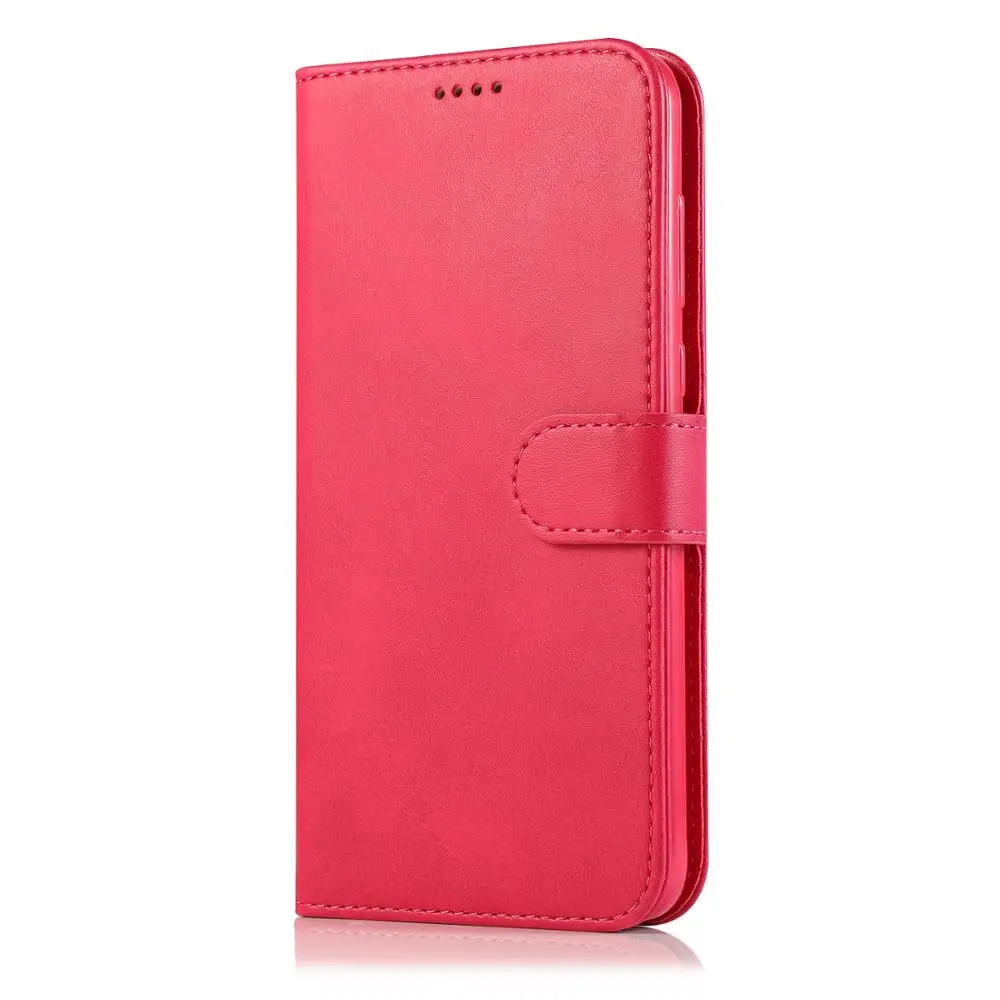 Кожаный флип-чехол для телефона huawei Mate20 Mate20Pro Mate20Lite чехол для huawei P20 P30 Lite P20 P30 Pro P Smart Чехол подставка - Цвет: Розово-красный