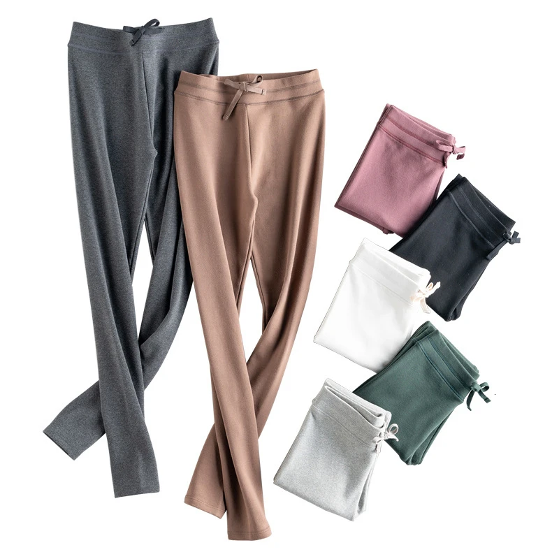 Pure Cotton Increase Down Pants Keep Warm Nine Part Pants