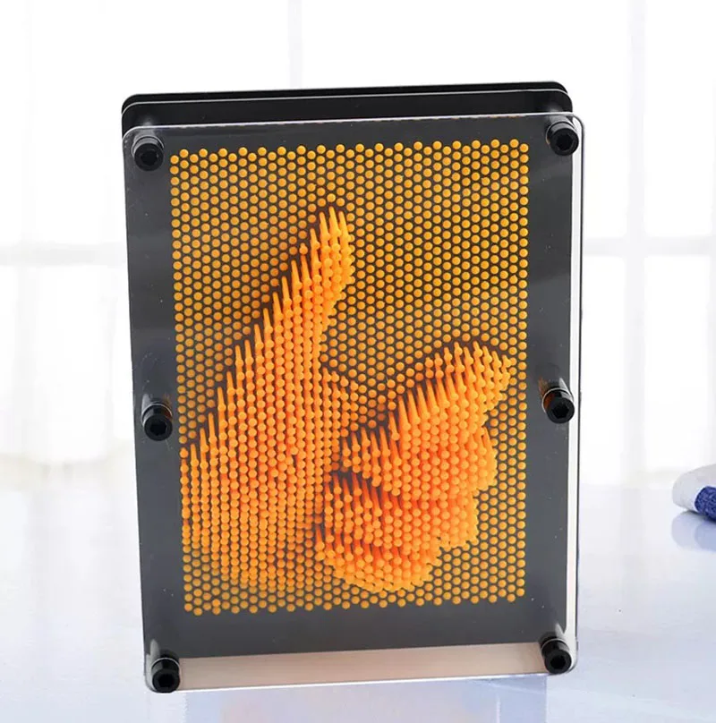 Оранжевый Булавка искусство 3D скульптура Игла DIY резьба плесень настольная игрушка украшение Hogar демисезонные декоративные украшения для комнаты украшение дома 037 - Цвет: Оранжевый