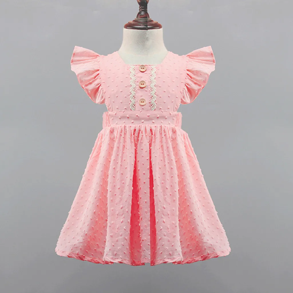 Летнее праздничное платье для маленьких девочек ясельного возраста, детская одежда для девочек без рукавов платье с цветочным узором и рюшками; вечерние пляжное платье Повседневное Vestidos