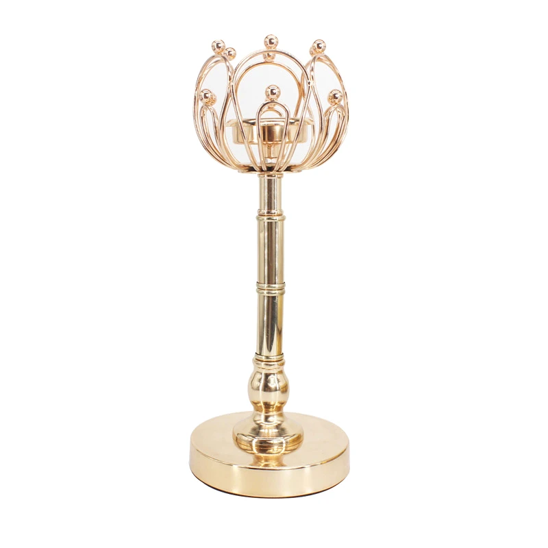 H 30cm Single Candle Holder Delicate Candle Stand Center Table Candlestick Wedding Centerpiece Christmas Home Decoration - Цвет: H 30cm