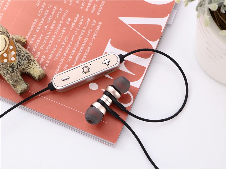 Музыкальные магнитные Bluetooth наушники с микрофоном, беспроводные Bluetooth наушники, спортивные наушники с защитой от пота, басовая Музыкальная гарнитура для мобильных телефонов