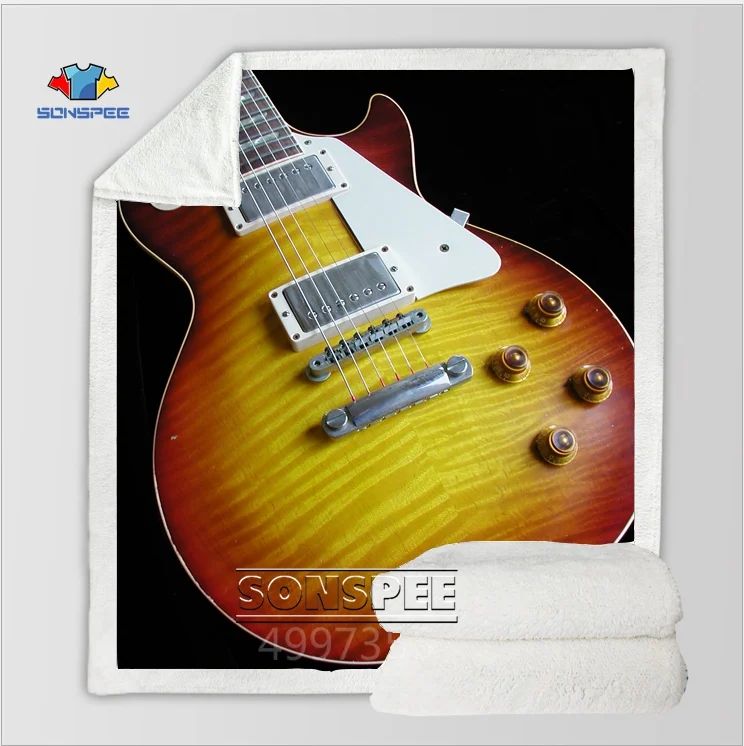 SONSPEE guitar brow Harajuku, детское одеяло с 3D принтом для взрослых, покрывало для диванов, постельные принадлежности для путешествий, фирменный магазин-аутлет, удобное K61