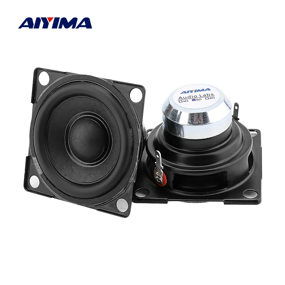 AIYIMA 2Pcs 2 Inch Full Range Speaker Unit 6 Ohm 15W Sound Amplifier Speaker Neodymium Magnetic Loudspeaker DIY Home Theater