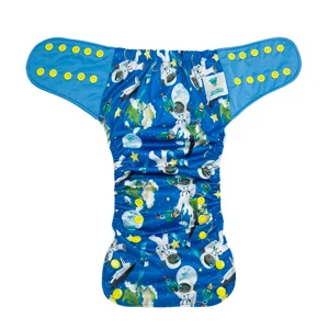 Print 9 JinoBaby EX сухой ткани Doapers Карманный подгузник(с 1 шт натурального бамбука вставки - Цвет: Print 9