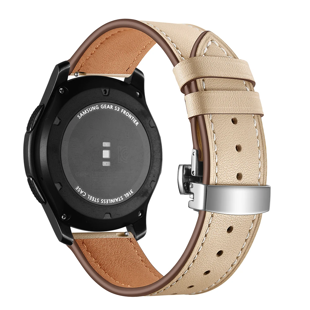 Onthelevel настоящая воловья Бабочка Пряжка Amazfit ремешок наручные часы аксессуары для huawei часы samsung GearS3