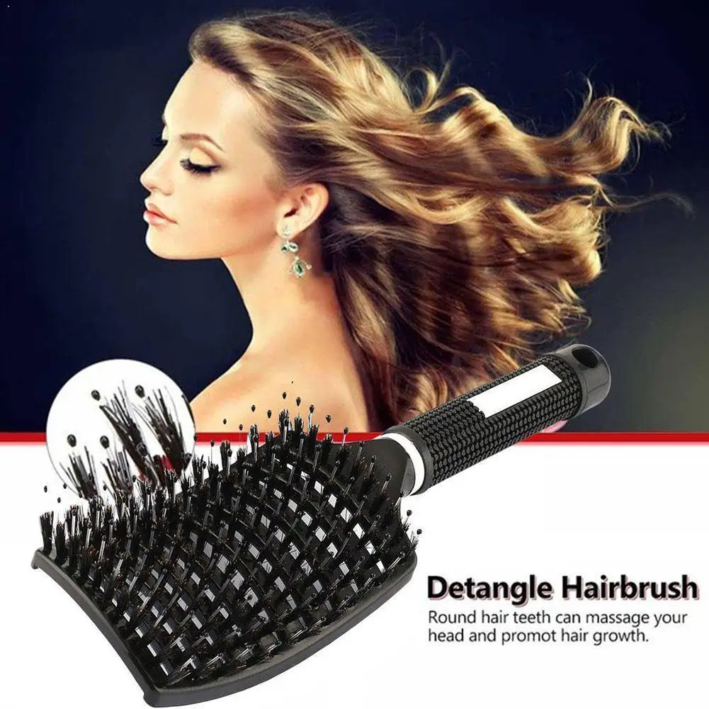 

Hair Scalp Massage Comb For Family Design New Nylon Wet Styling Bristle Tools Hairdressing Salon Hairbrush Curly A5W5