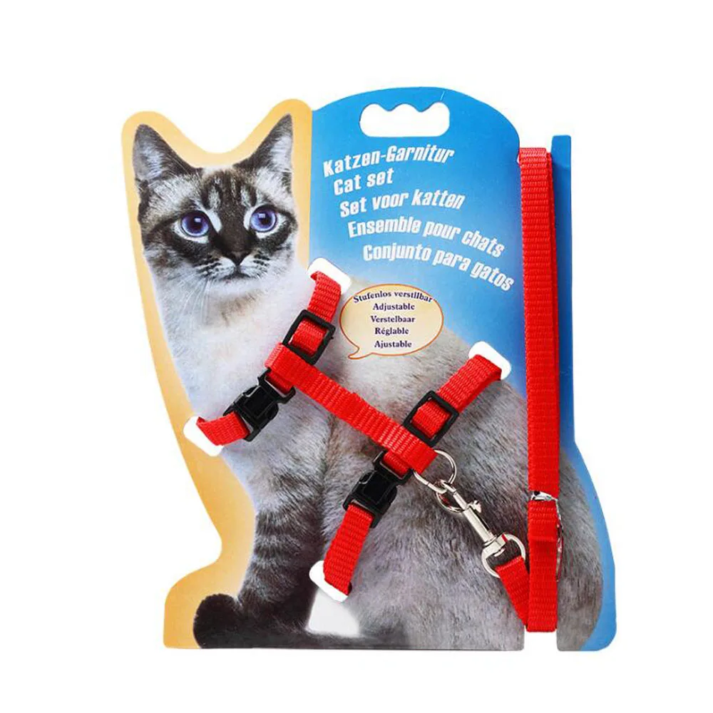 Нейлоновая поводок для кошек регулируемый на шею товары домашних