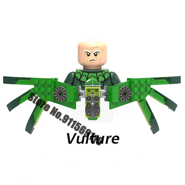 DISNEY Mysterio Doctor Octopus Spiderman Green Goblin Building Blocks Doctor Strange Sandman Lizard Action Figure Kid Toy Bricks I-X1062