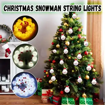 

10/20 1.5/3m LED Icicle String Lights Christmas Snow Man LED Fairy String Light Garland For Wedding/Party/Holiday/Garden Decor