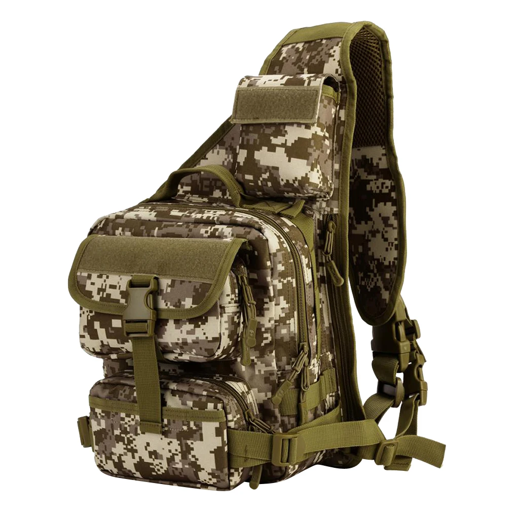 Desert Digital MOLLE устойчивая к царапинам нейлоновая сумка на плечо для походов на открытом воздухе, походов, охоты, путешествий, кемпинга, коричневый/черный/Камуфляж - Цвет: Desert Digital
