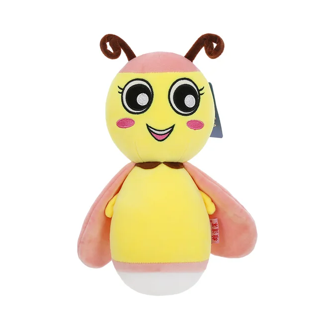 Cute Soft Fluorescent Lighting Firefly Plush Toys Stuffed Glowing Baby Appeasing Firefly Dolls or Pillows Nighttime Toys for Kid