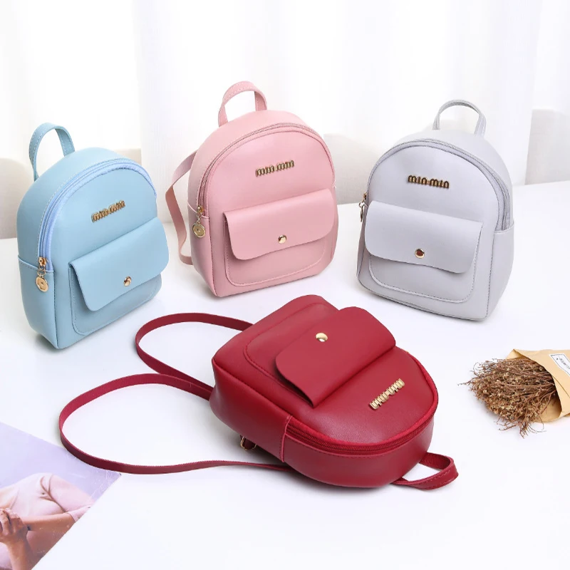 Mini Backpack Women PU Leather Shoulder Bag Small Bagpack 2020 new summer Portable large capacity small backpack
