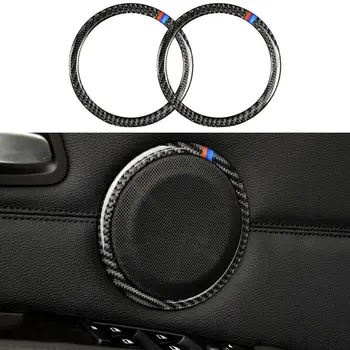 

Carbon Fiber Car Door Speaker Audio Ring Cover Trim For BMW 3-Series E90 E92 05-12 Auto Speaker Audio Ring Cover Trims