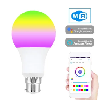 

Smart WIFI RGB+W LED Bulb E14 Dimmable Light Phone Remote Control Group Control Compatible with Google Home Voice Control