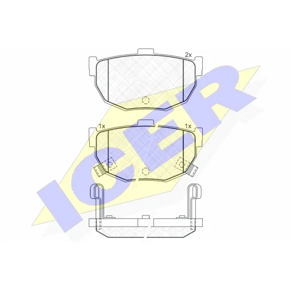 Колодки дисковые задние Nissan Maxima 3.0 89-94 ICER 181144