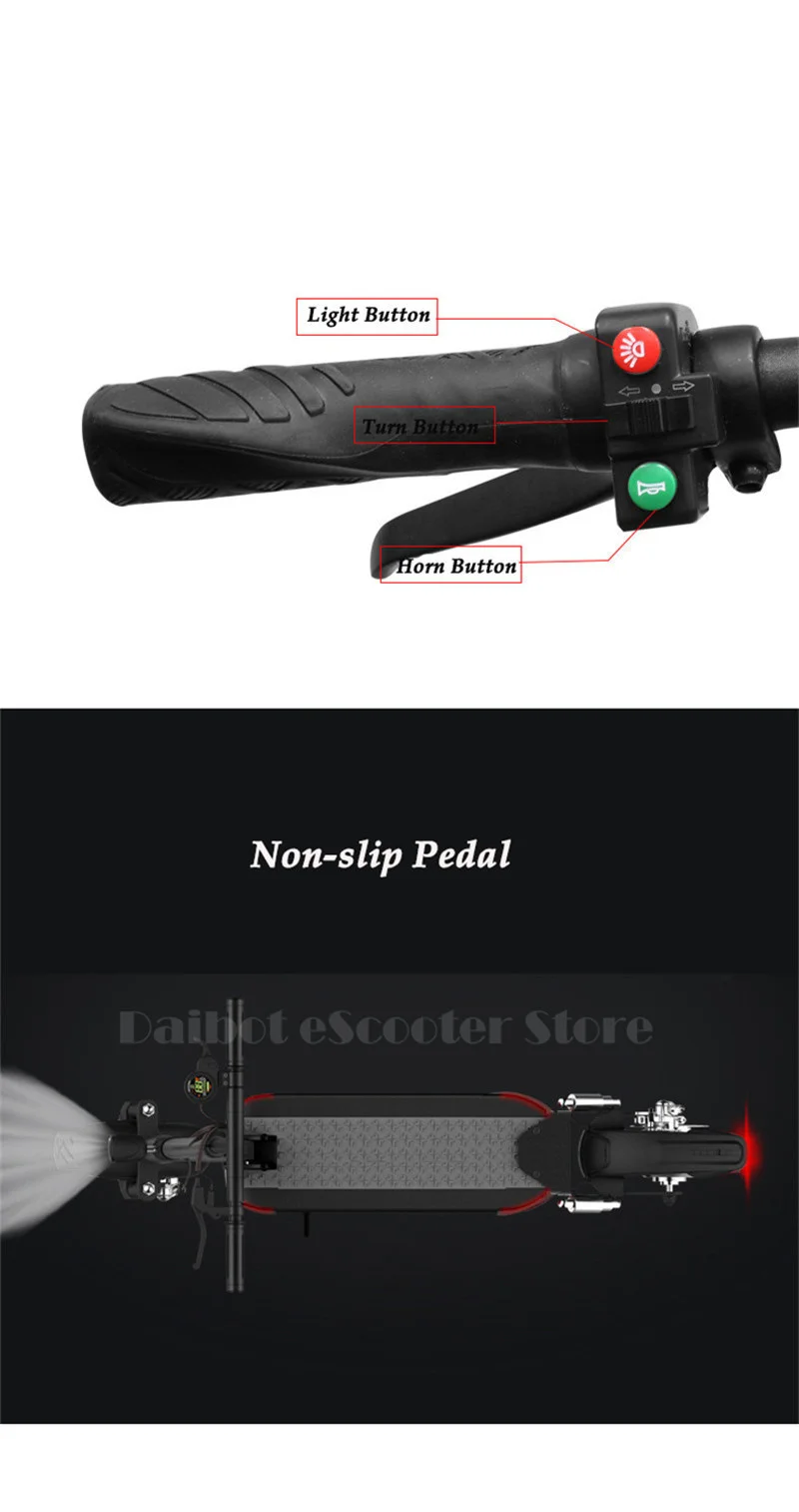 Electric Scooters Adults Two Wheels Electric Scooters With Seat 10 Inch Brushless Motor 500W 48V Folding Electric Skateboard     (9)