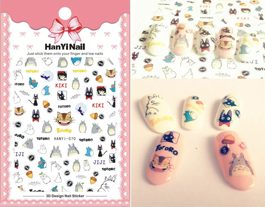 

Cartoon Patterns! Nails Art Manicure Back Glue Decal Decorations Design Nail Sticker For Nails Tips Beauty