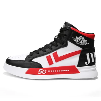 

2019 new men's shoes high fashion casual versatile skateboard shoesFashion Casual Shoes High Top Sneaker Spring New Middle versa