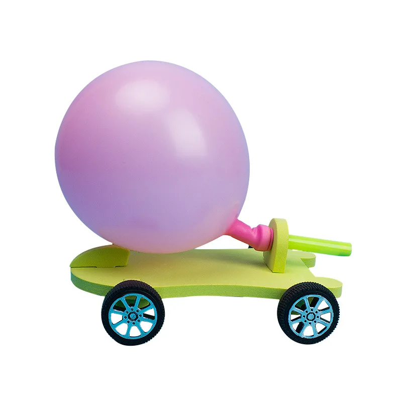 

DIY Balloon Recoil Small Car Young STUDENT'S Science Experiment Equipment Science And Technology for Making Popularization of Sc
