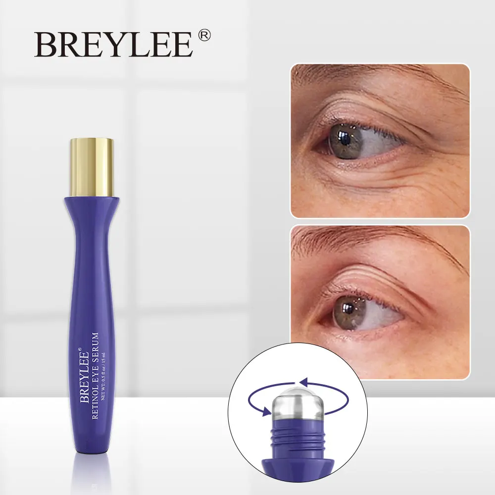 

BREYLEE Retinol Eye Serum Remove Fine Lines Wrinkle Moisturizing Anti-aging Firming Eye Roller Anti Wrinkle Anti-Aging Skin Care