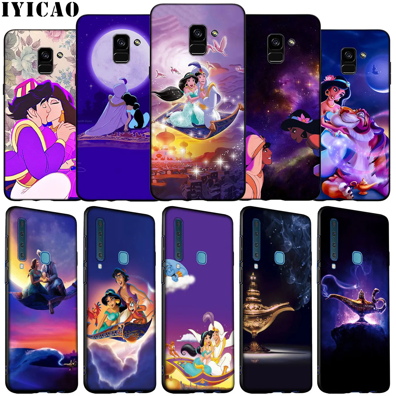 IYICAO Aladdin 2019 Anime Soft Silicone Phone Case for Samsung Galaxy A6 A9 A8 A7 2018 A3 A5 Note 9 8 10 Plus 20 Ultra Cover | Мобильные
