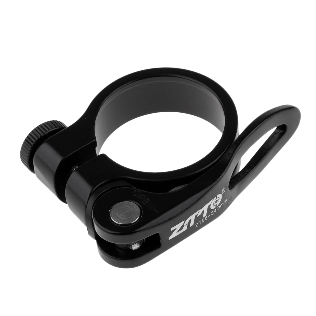 Premium Bike Seatpost Clamp, 34.9mm Quick Release Seat Post Clip For