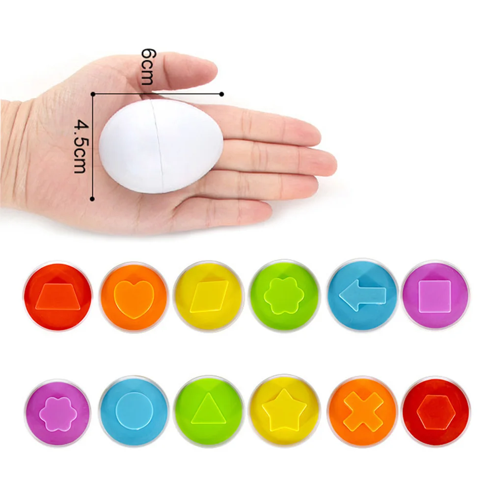 12PCS eggs/set Smart Pairings Toys Eggs Shape Wise For Children Brain Games Educational enhance your hands dexterity 6*4.5cm