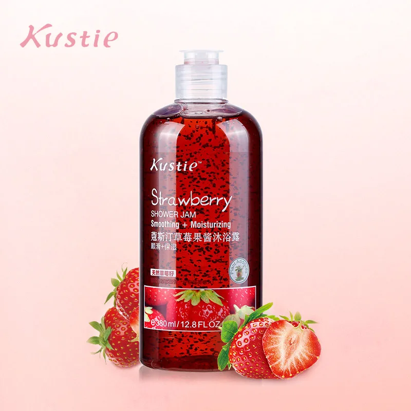 

Kustie strawberry jam body wash lasting fruit fragrance shower bath gel body fragrance гель для душа