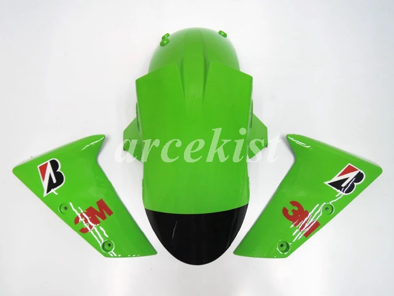 4 подарки ABS мотоцикл обтекатели комплект подходит для Kawasaki Ninja ZX-10R ZX10R 2004 2005 04 05 Кузов Набор на заказ зеленый черный