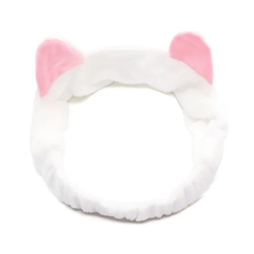 

Women Cute Cat Ear Soft Hair Band Wrap Headband Bath Wash Spa Make Up Tool Wassen Gezicht Tulband Make-Up Elastische Haarbanden