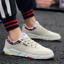 Graffti/Повседневная Вулканизированная обувь для мужчин; Тканевая обувь на плоской подошве со шнуровкой; обувь с глубоким вырезом; сезон весна-осень; классические студенческие кроссовки для мальчиков