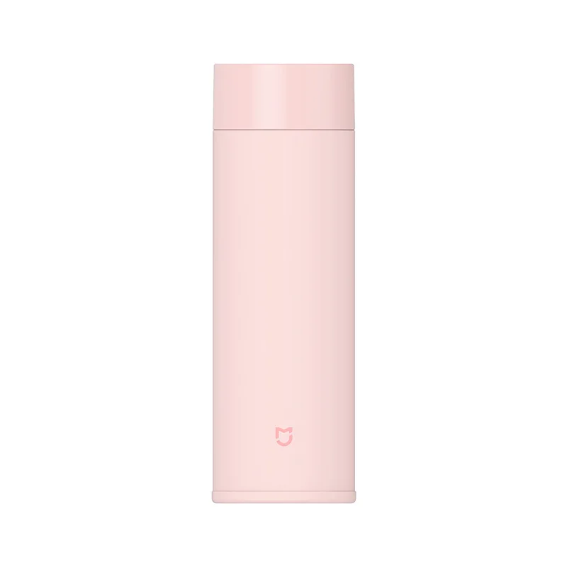Xiaomi Mijia чашка для воды 350 мл термоизоляция замок холодной большой емкости мини портативный 304 нержавеющая сталь четыре цвета - Цвет: Розовый