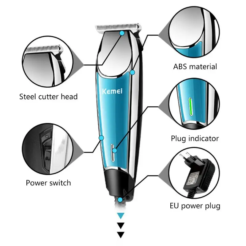  Kemei Rechargeable Engraving Trimming Oil Head Clippers Men Electric Hair Clipper KM-703