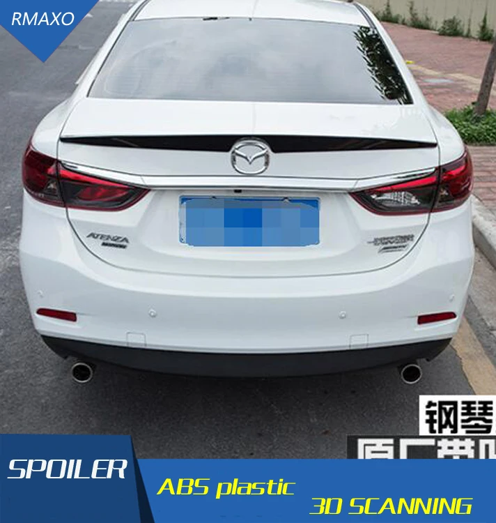 Спойлер atenza 2014-2017 для Mazda 6 спойлер TF ABS Материал заднее крыло автомобиля грунтовка