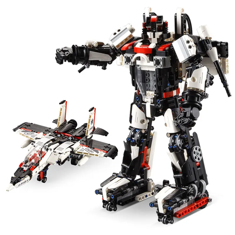 Legoing Technic Electric RC Robot Remote Control Robot Deformation Aircraft 2 IN 1 Building Blocks Toys For Children Legoing TOY