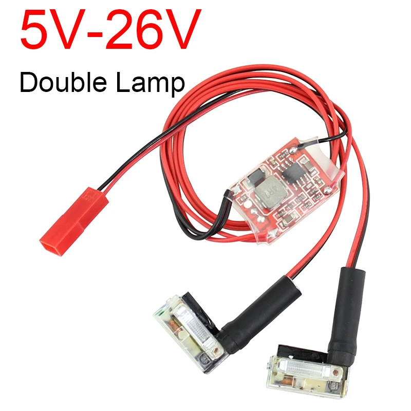 Double lamp Ксеноновая ночь Strobe Flash светильник автоматический Мощность Вход 5 V-26 V с большим числом значений напряжения для мультикоптера и мини квадрокоптера FPV Квадрокоптер с дистанционным управлением - Цвет: Double lamp