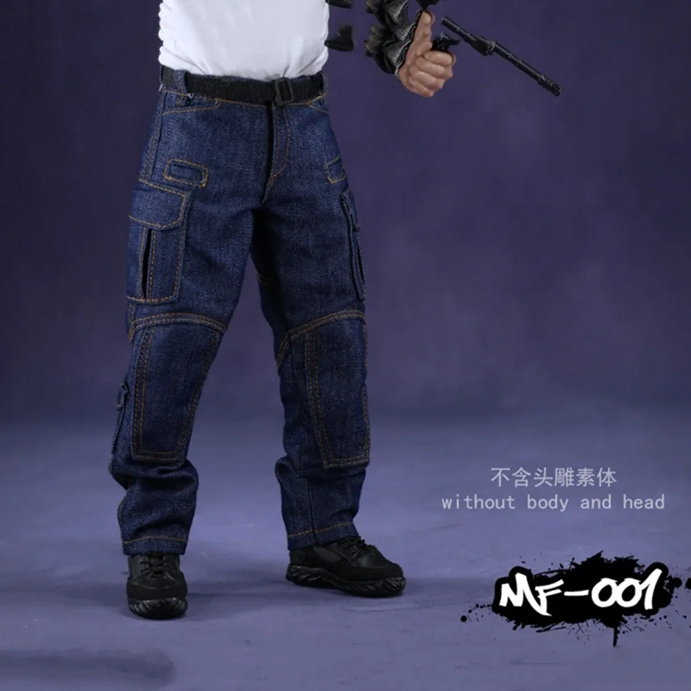 

1/6 Fashion Male Figure Clothes Modern Parts Model Pants Tactical Jeans Model for 12''Muscle Action Figure Body Toy