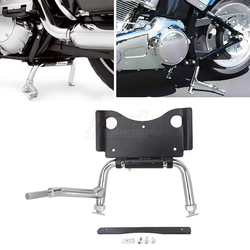 Motorcycle Adjustable Stand Center With Mounting Hardware For Harley