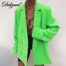 Dulzura, Женский блейзер, пальто, повседневная, офисная, OL, длинная куртка, верхняя одежда, одноцветная, с карманом, с разрезом, на пуговицах, уличная одежда,, осень, зима