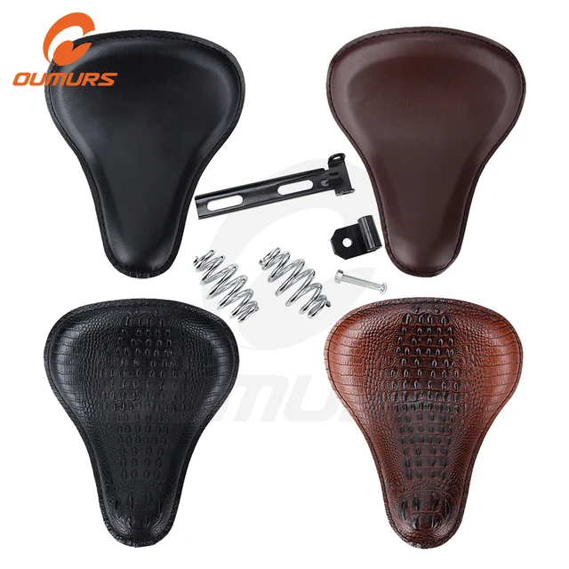 US $19.59 OUMURS Motorcycle Slim Solo Spring Bracket Seat 3 Leather Alligato Baseplate Pan For Sportster Cho
