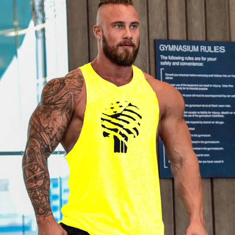 Хлопковые майки Deltoid для спортзала мужские без рукавов Майки мальчиков одежда