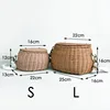 Small big Back Basket Children Bicycle Basket Handmade Tattan bag Basket kid's backpack 6